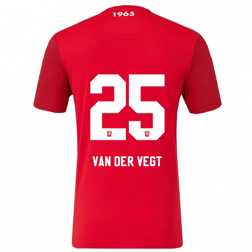 Danxen Uomo Maglia Imre Van Der Vegt #25 Rosso Bianco Kit Gara Home 2025/26 Maglietta