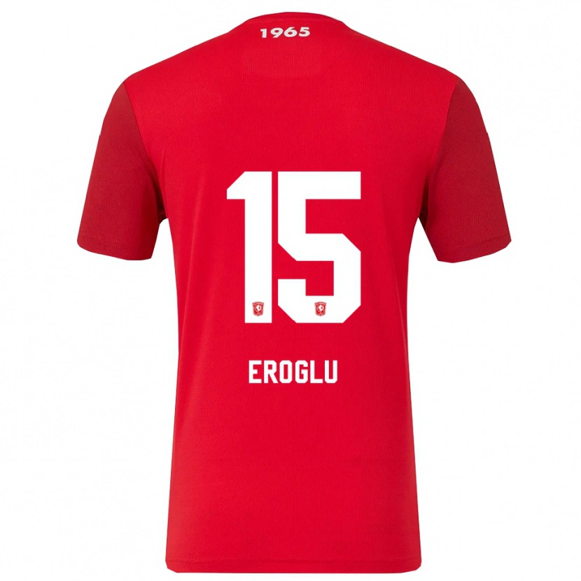 Danxen Uomo Maglia Cem Eroglu #15 Rosso Bianco Kit Gara Home 2025/26 Maglietta