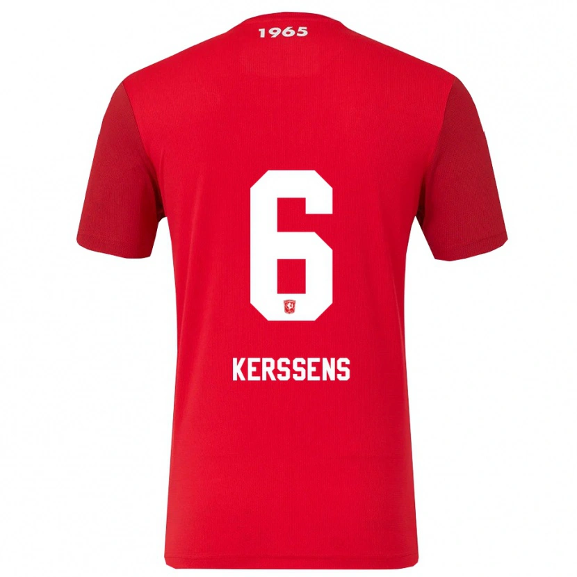 Danxen Uomo Maglia Tom Kerssens #6 Rosso Bianco Kit Gara Home 2025/26 Maglietta