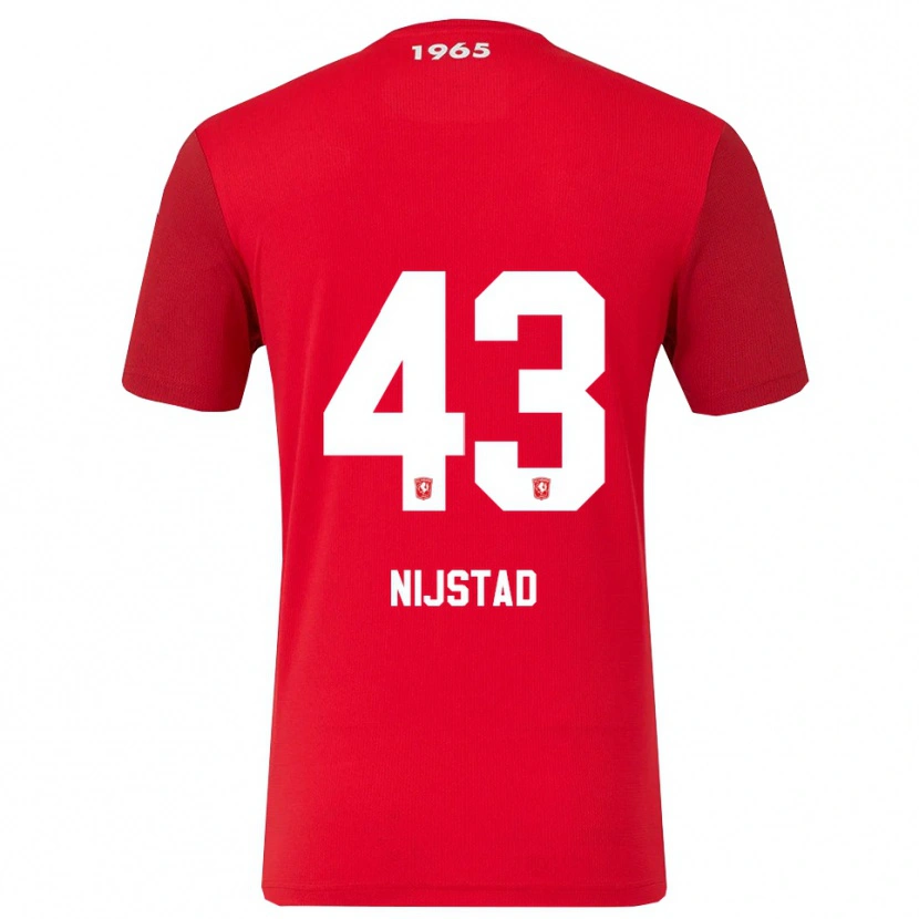 Danxen Uomo Maglia Ruud Nijstad #43 Rosso Bianco Kit Gara Home 2025/26 Maglietta