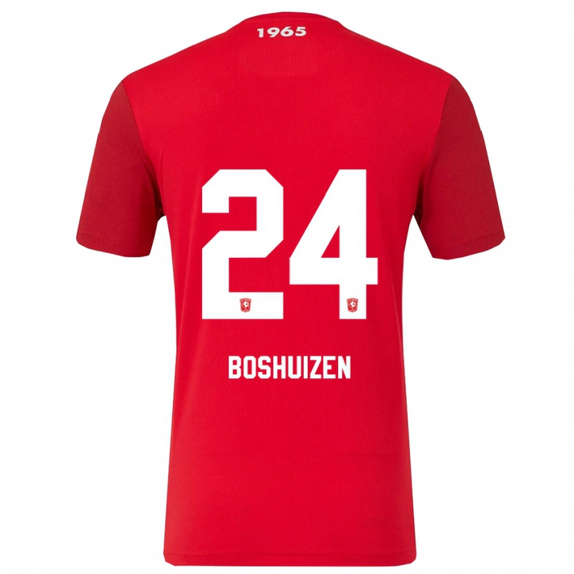 Danxen Uomo Maglia Annouk Boshuizen #24 Rosso Bianco Kit Gara Home 2025/26 Maglietta