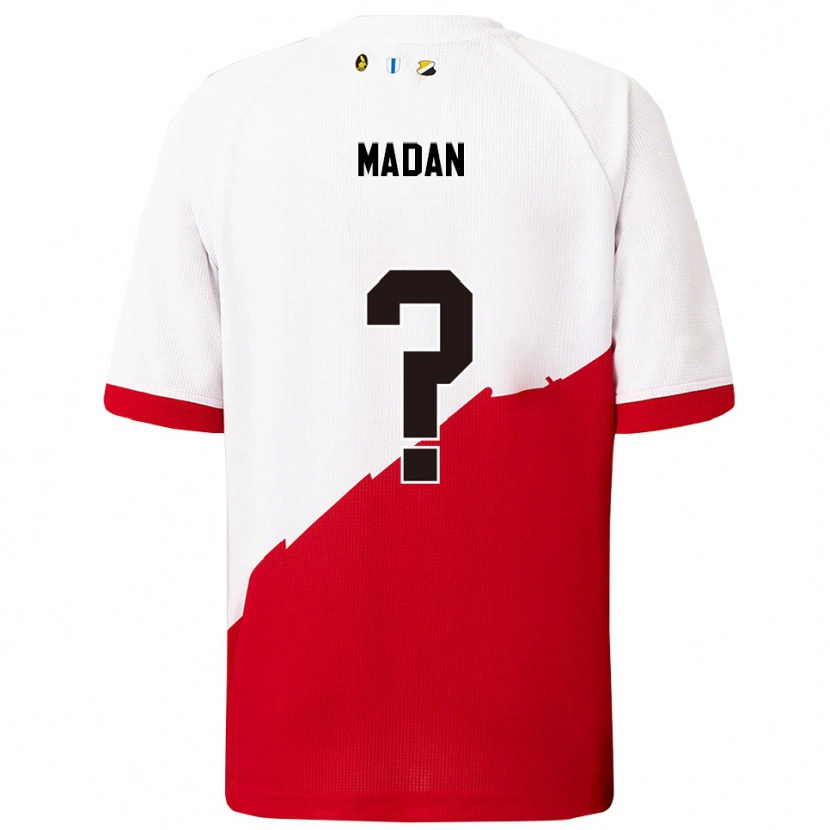 Danxen Uomo Maglia Semih Madan #0 Bianco Rosso Kit Gara Home 2025/26 Maglietta