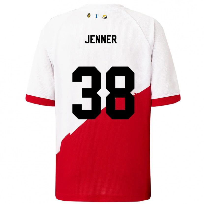 Danxen Uomo Maglia Ivar Jenner #38 Bianco Rosso Kit Gara Home 2025/26 Maglietta
