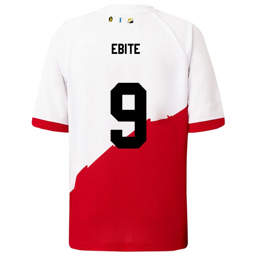 Danxen Uomo Maglia Shedrach Ebite #9 Bianco Rosso Kit Gara Home 2025/26 Maglietta