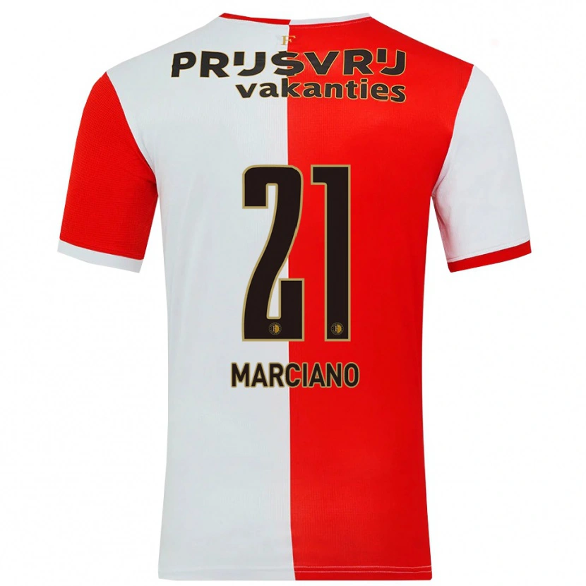 Danxen Uomo Maglia Ofir Marciano #21 Rosso Bianco Kit Gara Home 2025/26 Maglietta