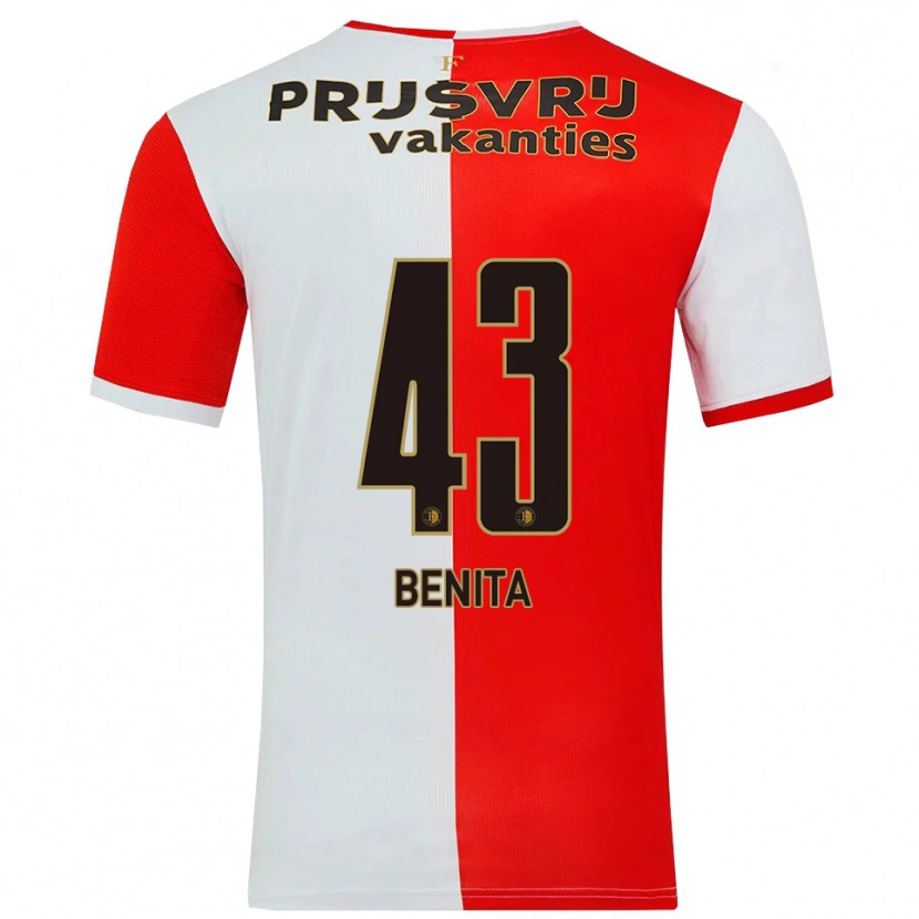Danxen Uomo Maglia Mimeirhel Benita #43 Rosso Bianco Kit Gara Home 2025/26 Maglietta