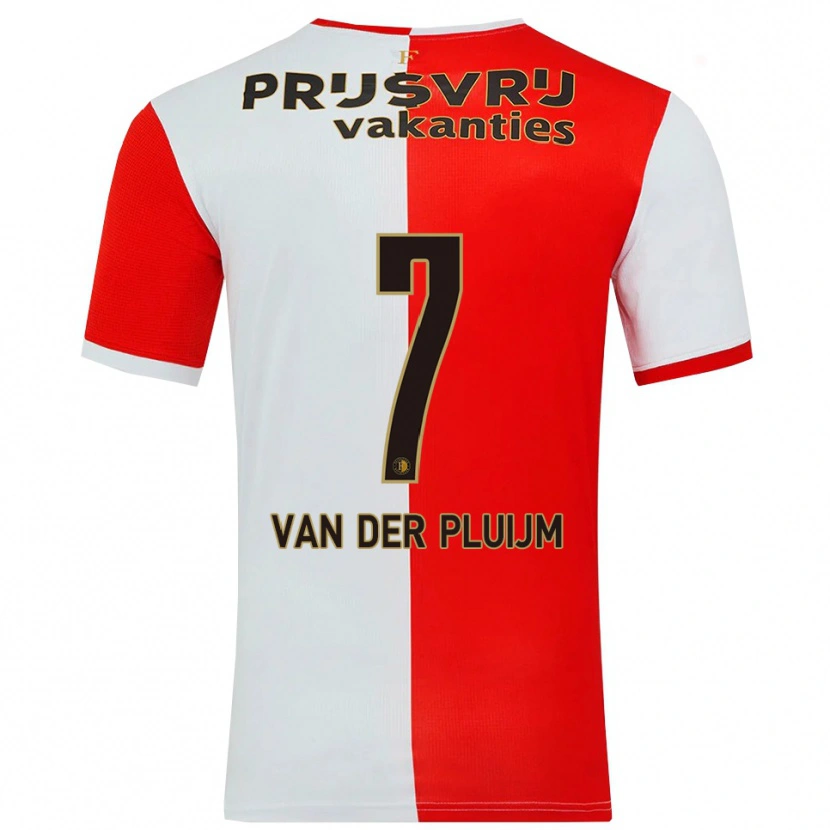 Danxen Uomo Maglia Marvin Van Der Pluijm #7 Rosso Bianco Kit Gara Home 2025/26 Maglietta
