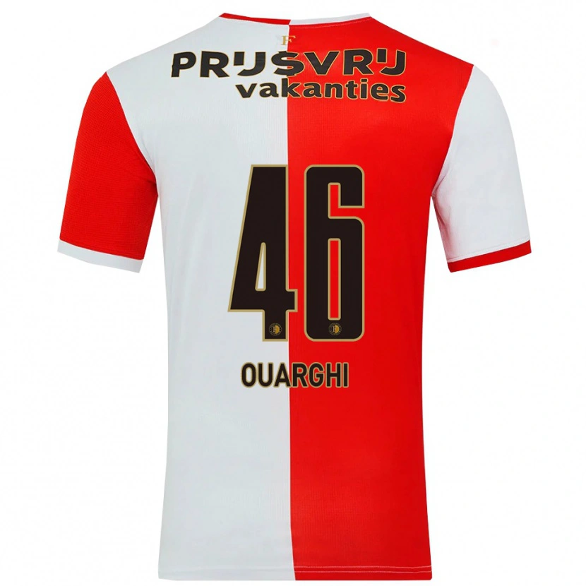 Danxen Uomo Maglia Ayoub Ouarghi #46 Rosso Bianco Kit Gara Home 2025/26 Maglietta