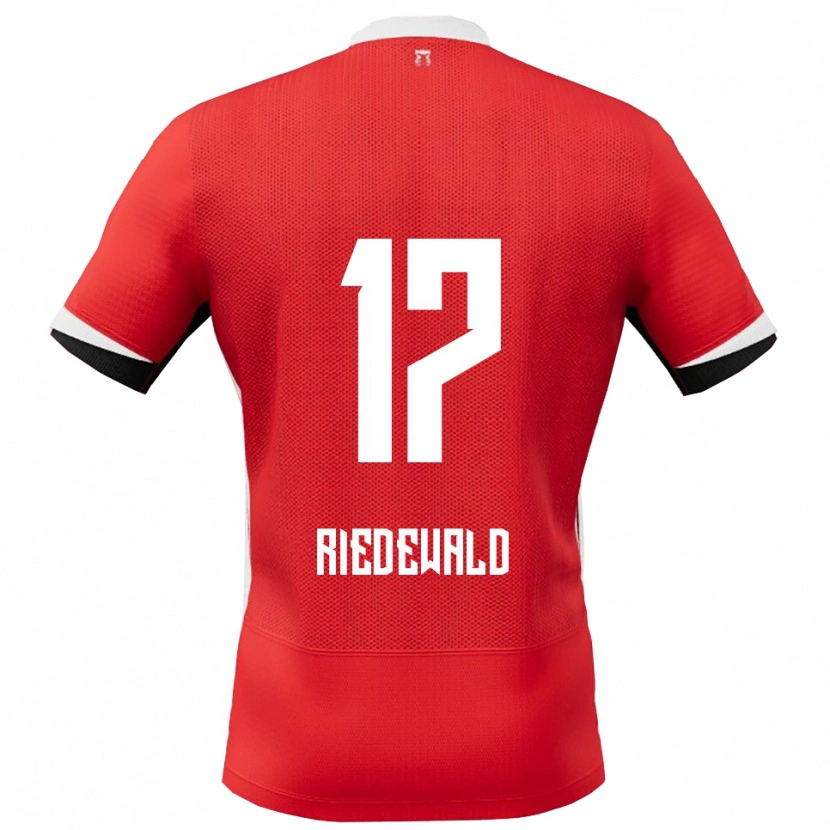 Danxen Uomo Maglia Kenzo Riedewald #17 Rosso Bianco Kit Gara Home 2025/26 Maglietta
