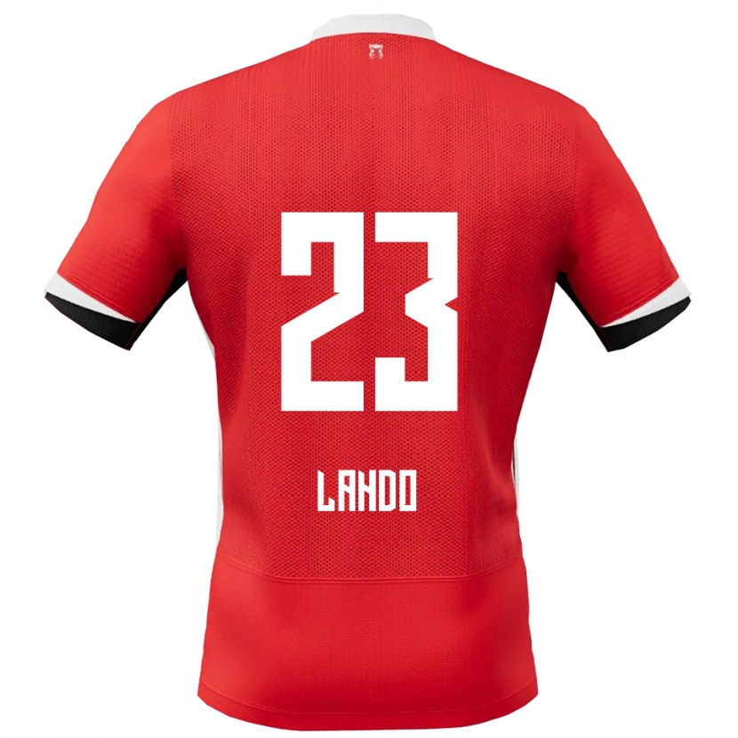 Danxen Uomo Maglia Mayckel Lahdo #23 Rosso Bianco Kit Gara Home 2025/26 Maglietta