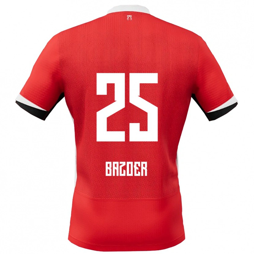 Danxen Uomo Maglia Riechedly Bazoer #25 Rosso Bianco Kit Gara Home 2025/26 Maglietta