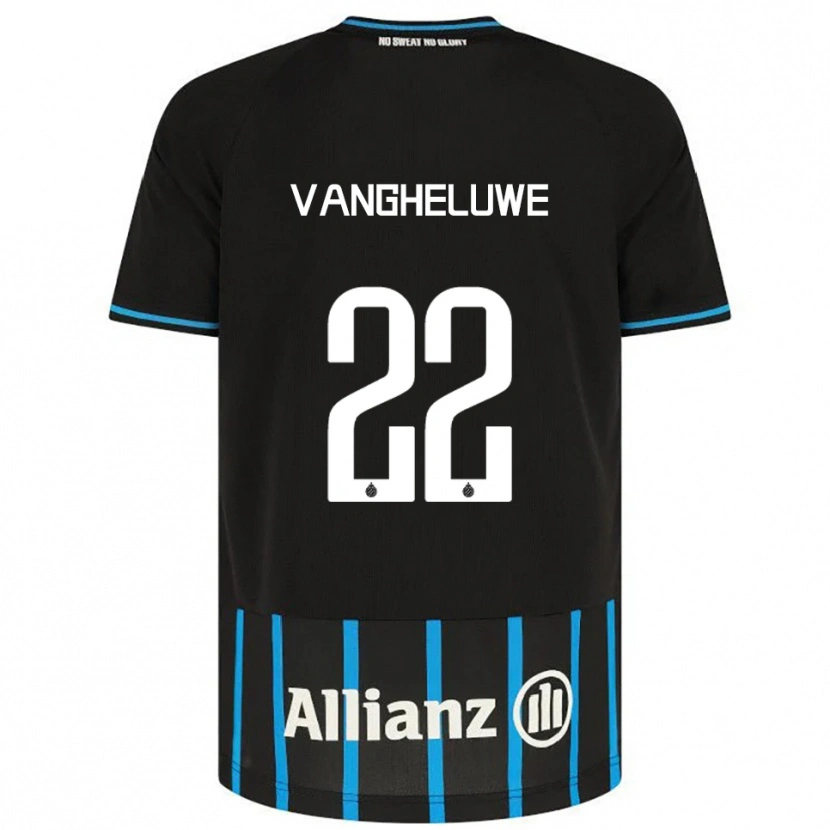 Danxen Uomo Maglia Jody Vangheluwe #22 Nero Blu Kit Gara Home 2025/26 Maglietta