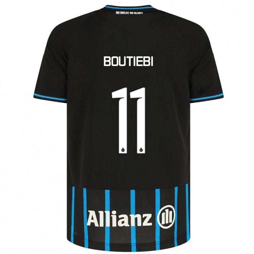Danxen Uomo Maglia Rania Boutiebi #11 Nero Blu Kit Gara Home 2025/26 Maglietta