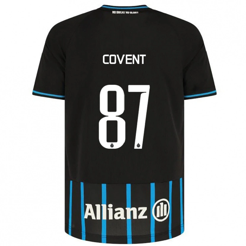 Danxen Uomo Maglia Jorijn Covent #87 Nero Blu Kit Gara Home 2025/26 Maglietta