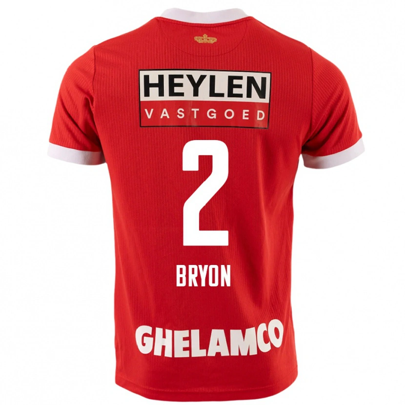 Danxen Uomo Maglia Robbe Bryon #2 Rosso Bianco Kit Gara Home 2025/26 Maglietta