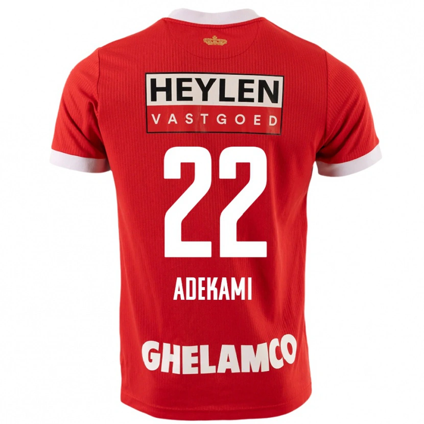 Danxen Uomo Maglia Farouck Adekami #22 Rosso Bianco Kit Gara Home 2025/26 Maglietta