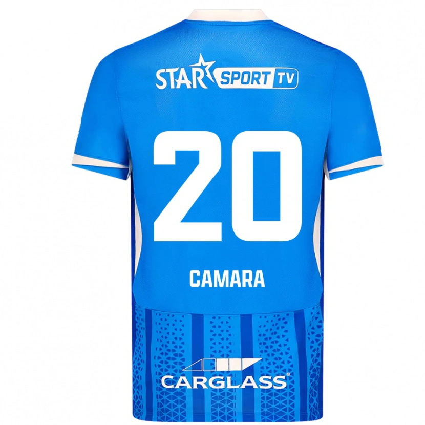 Danxen Uomo Maglia Ali Camara #20 Blu Bianco Kit Gara Home 2025/26 Maglietta