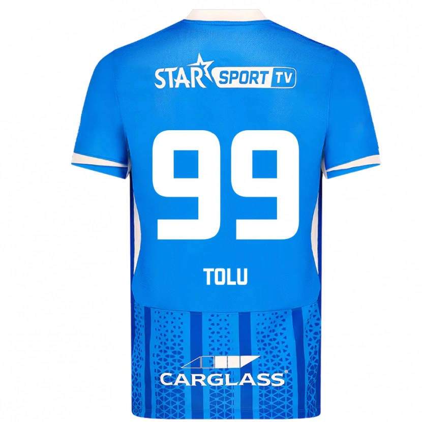 Danxen Uomo Maglia Tolu Arokodare #99 Blu Bianco Kit Gara Home 2025/26 Maglietta