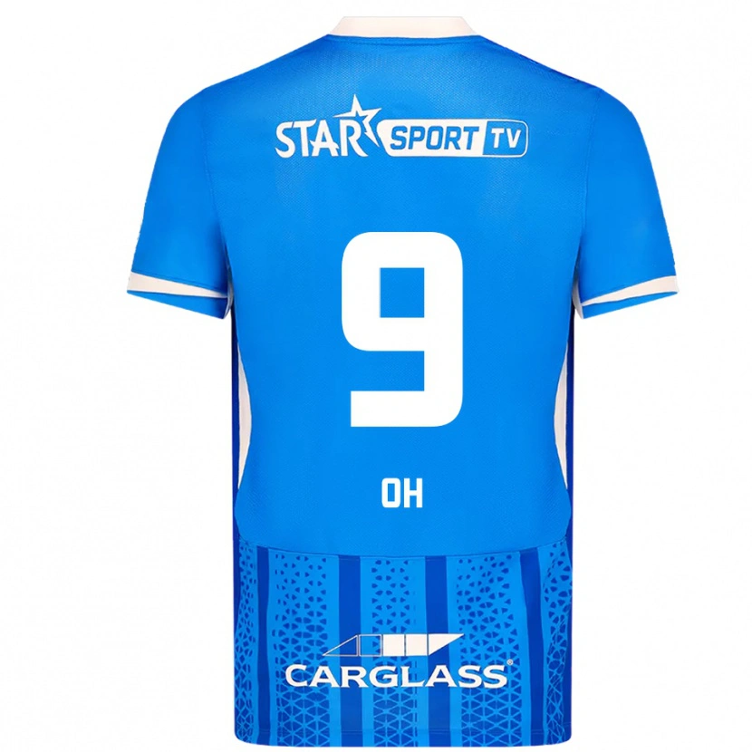 Danxen Uomo Maglia Hyeon-Gyu Oh #9 Blu Bianco Kit Gara Home 2025/26 Maglietta
