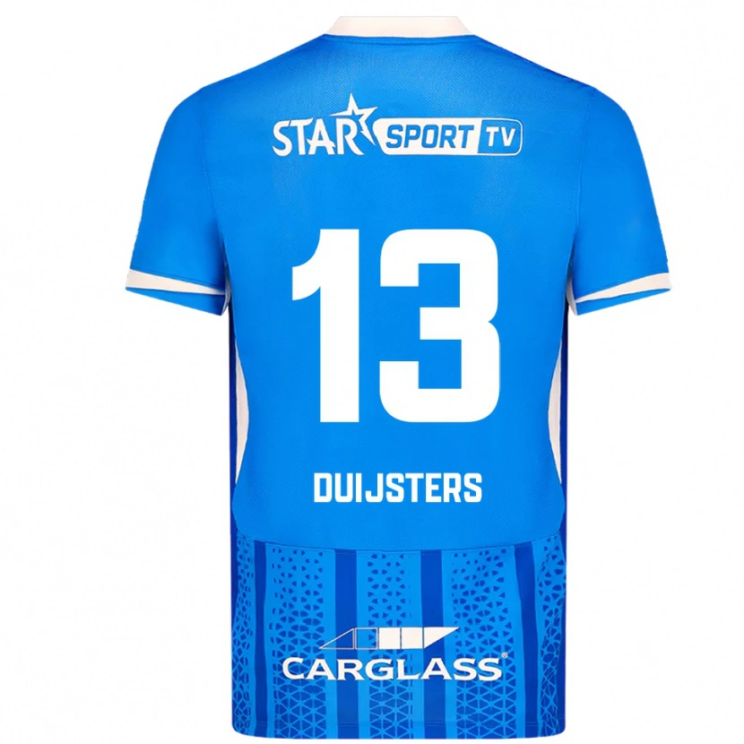 Danxen Uomo Maglia Gwen Duijsters #13 Blu Bianco Kit Gara Home 2025/26 Maglietta