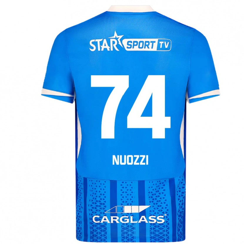 Danxen Uomo Maglia Cédric Nuozzi #74 Blu Bianco Kit Gara Home 2025/26 Maglietta