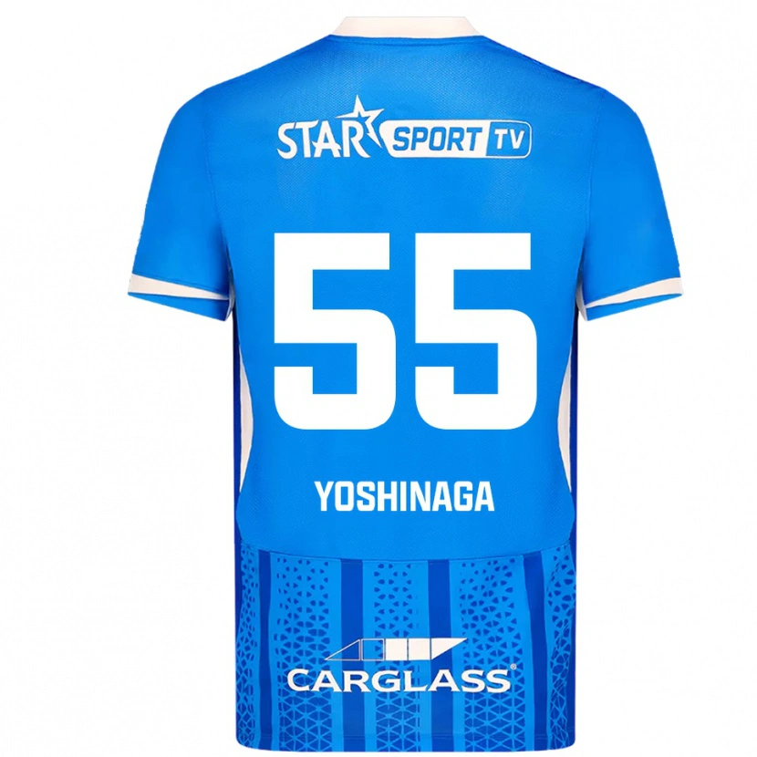 Danxen Uomo Maglia Yumeki Yoshinaga #55 Blu Bianco Kit Gara Home 2025/26 Maglietta