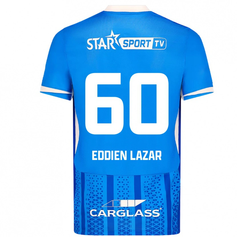 Danxen Uomo Maglia Saif Eddien Lazar #60 Blu Bianco Kit Gara Home 2025/26 Maglietta