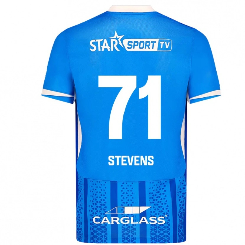 Danxen Uomo Maglia Brent Stevens #71 Blu Bianco Kit Gara Home 2025/26 Maglietta