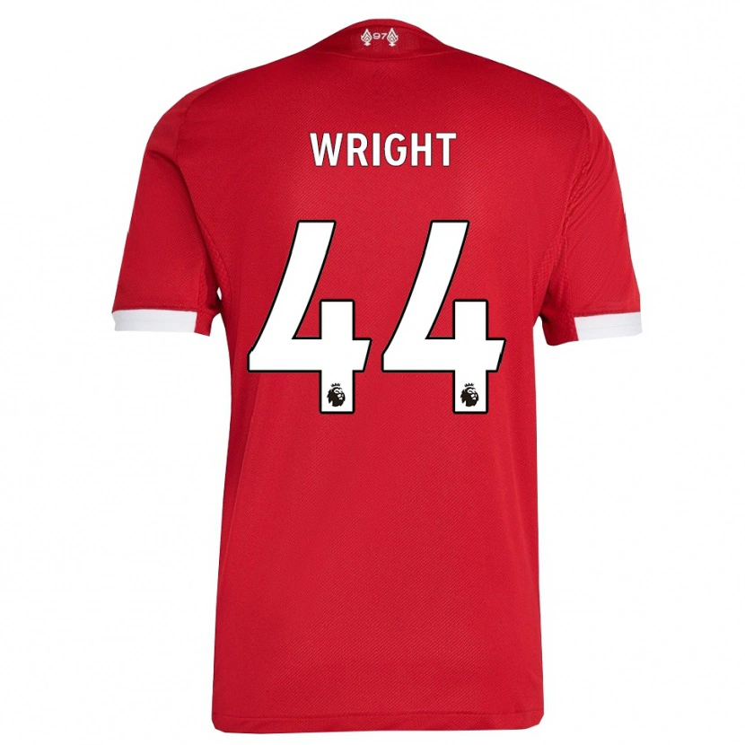 Danxen Uomo Maglia Will Wright #44 Rosso Bianco Kit Gara Home 2025/26 Maglietta
