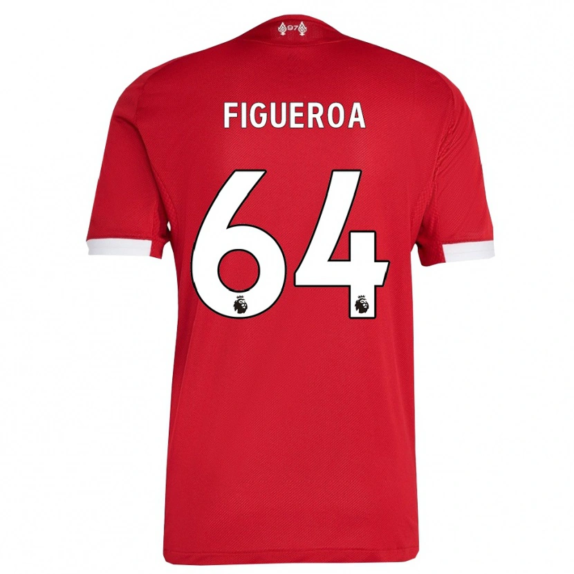 Danxen Uomo Maglia Keyrol Figueroa #64 Rosso Bianco Kit Gara Home 2025/26 Maglietta