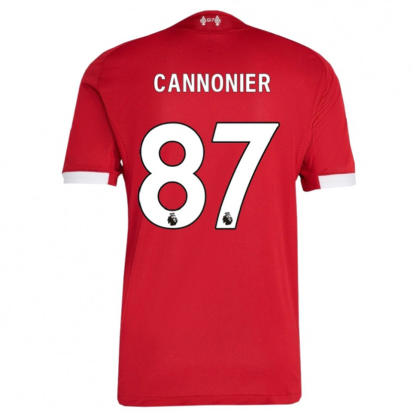 Danxen Uomo Maglia Oakley Cannonier #87 Rosso Bianco Kit Gara Home 2025/26 Maglietta
