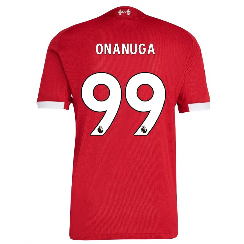 Danxen Uomo Maglia Fola Onanuga #99 Rosso Bianco Kit Gara Home 2025/26 Maglietta