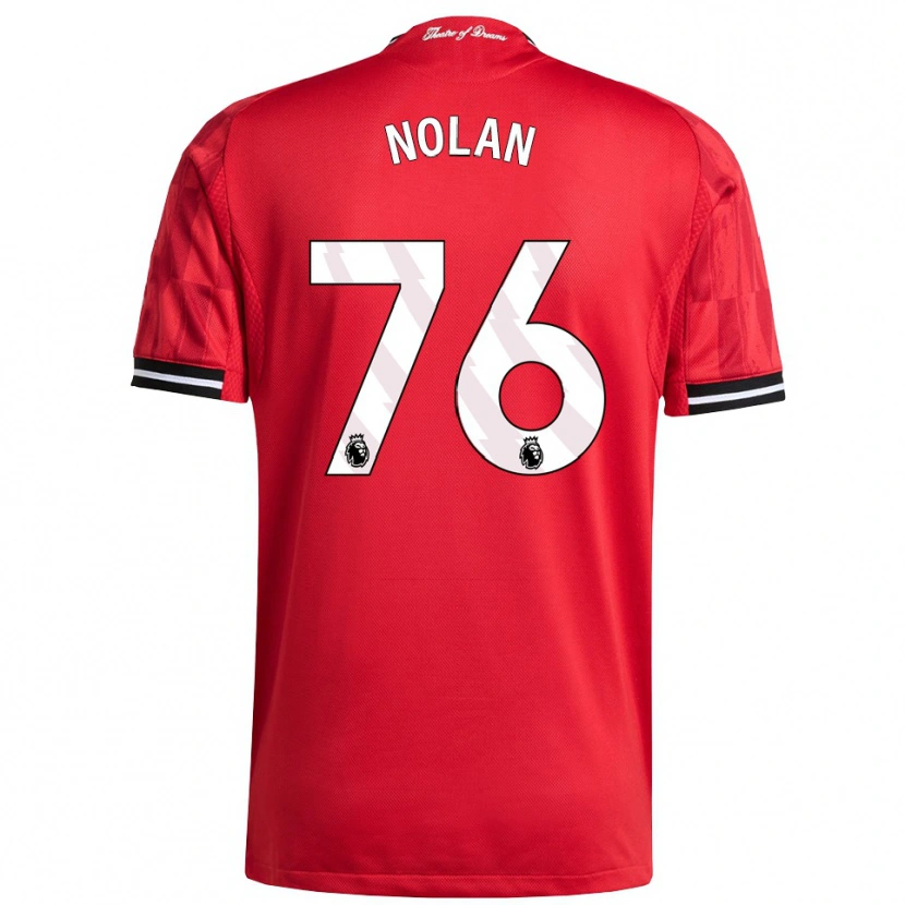 Danxen Uomo Maglia James Nolan #76 Rosso Nero Bianco Kit Gara Home 2025/26 Maglietta