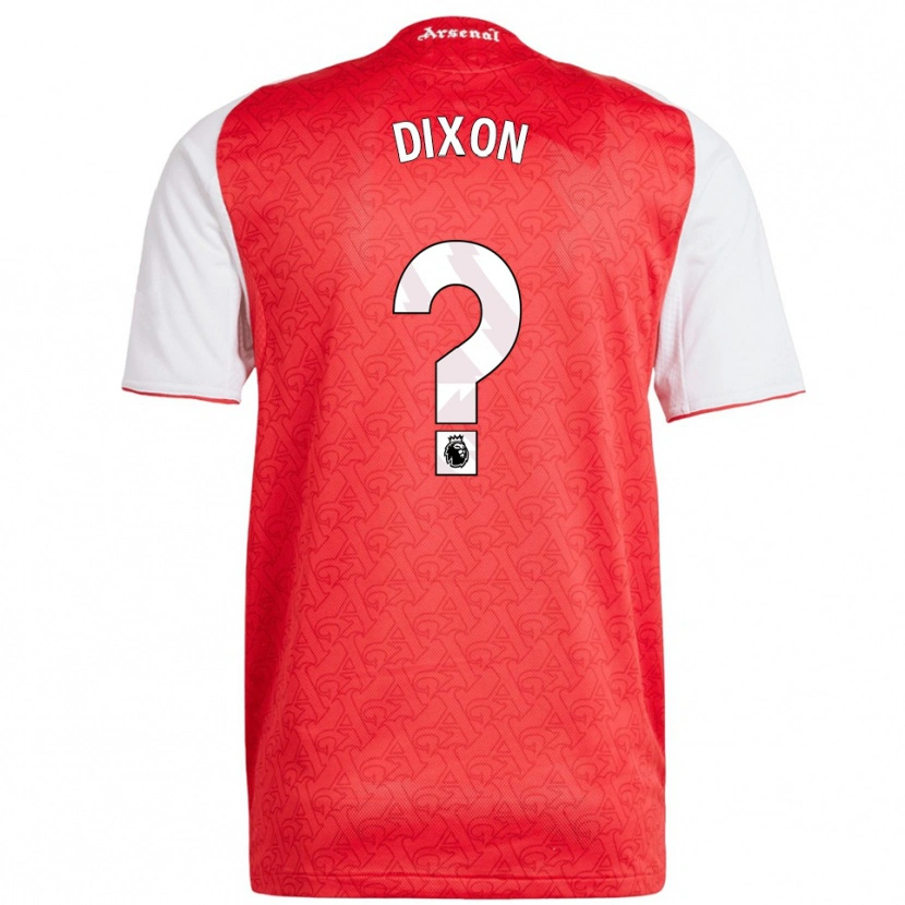 Danxen Uomo Maglia Danny Dixon #0 Rosso Bianco Kit Gara Home 2025/26 Maglietta