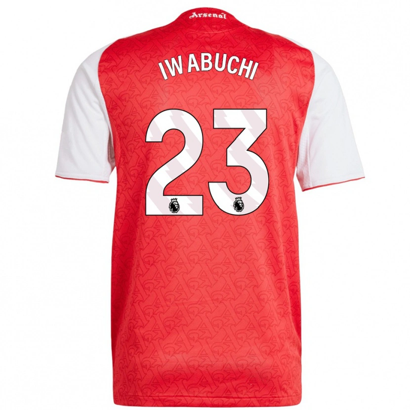 Danxen Uomo Maglia Mana Iwabuchi #23 Rosso Bianco Kit Gara Home 2025/26 Maglietta