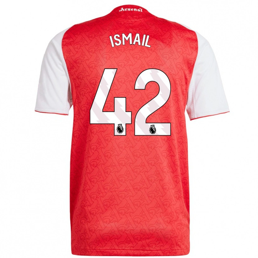 Danxen Uomo Maglia Cam'ron Ismail #42 Rosso Bianco Kit Gara Home 2025/26 Maglietta