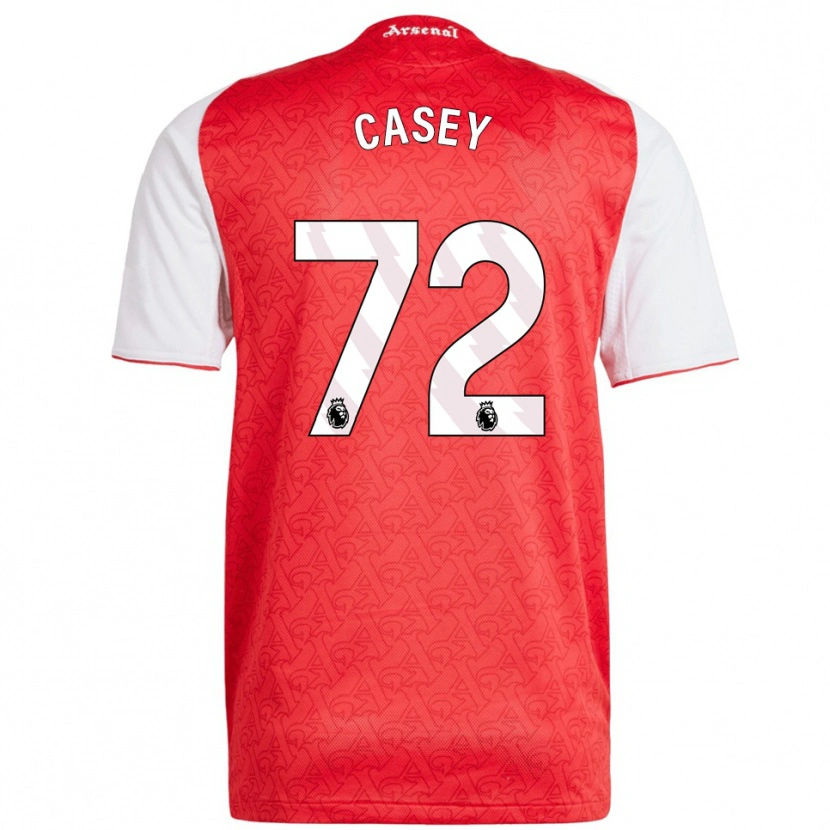Danxen Uomo Maglia Dan Casey #72 Rosso Bianco Kit Gara Home 2025/26 Maglietta