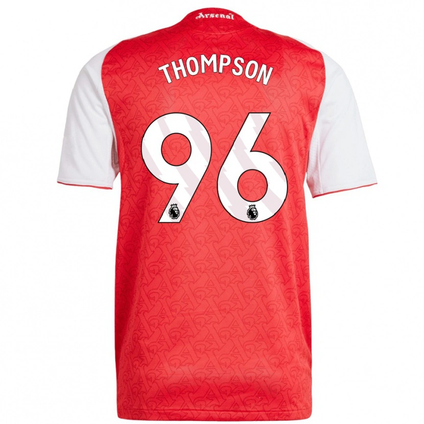 Danxen Uomo Maglia Kyran Thompson #96 Rosso Bianco Kit Gara Home 2025/26 Maglietta