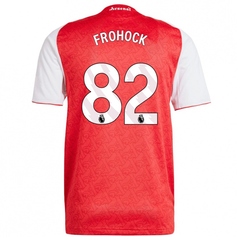 Danxen Uomo Maglia Marley Frohock #82 Rosso Bianco Kit Gara Home 2025/26 Maglietta