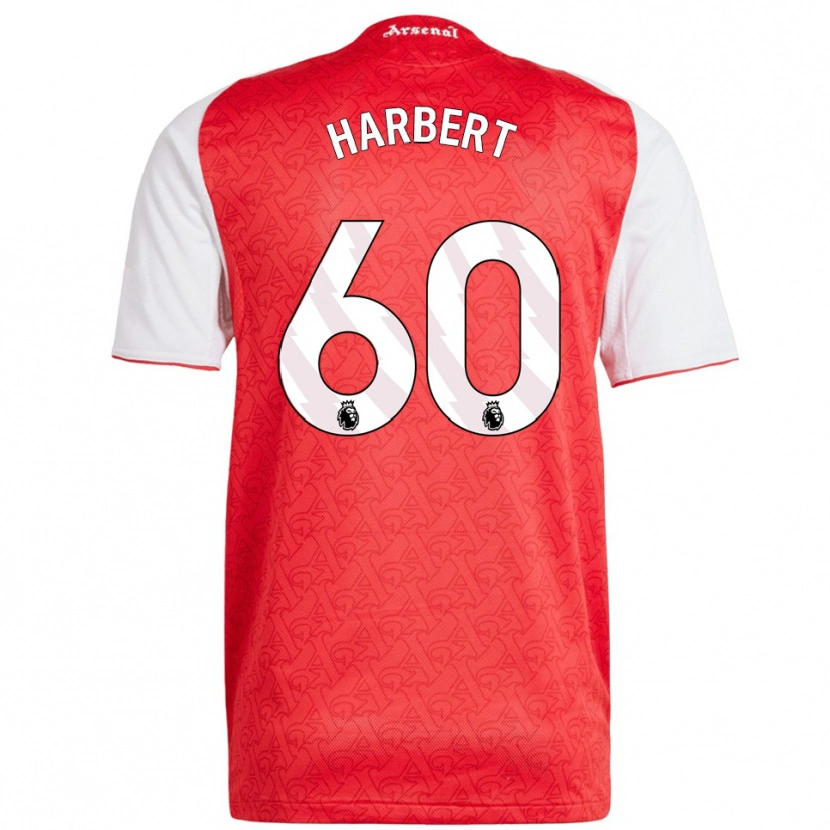 Danxen Uomo Maglia Laila Harbert #60 Rosso Bianco Kit Gara Home 2025/26 Maglietta