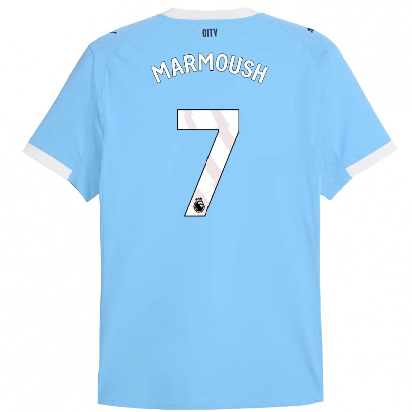 Danxen Uomo Maglia Omar Marmoush #7 Azzurro Bianco Kit Gara Home 2025/26 Maglietta