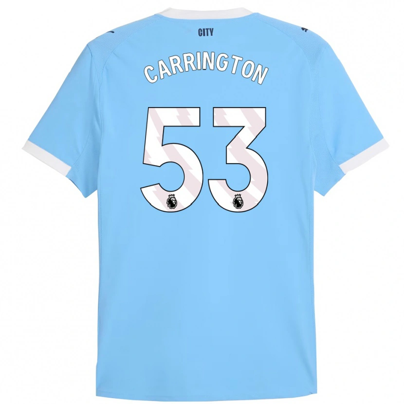 Danxen Uomo Maglia Ezra Carrington #53 Azzurro Bianco Kit Gara Home 2025/26 Maglietta