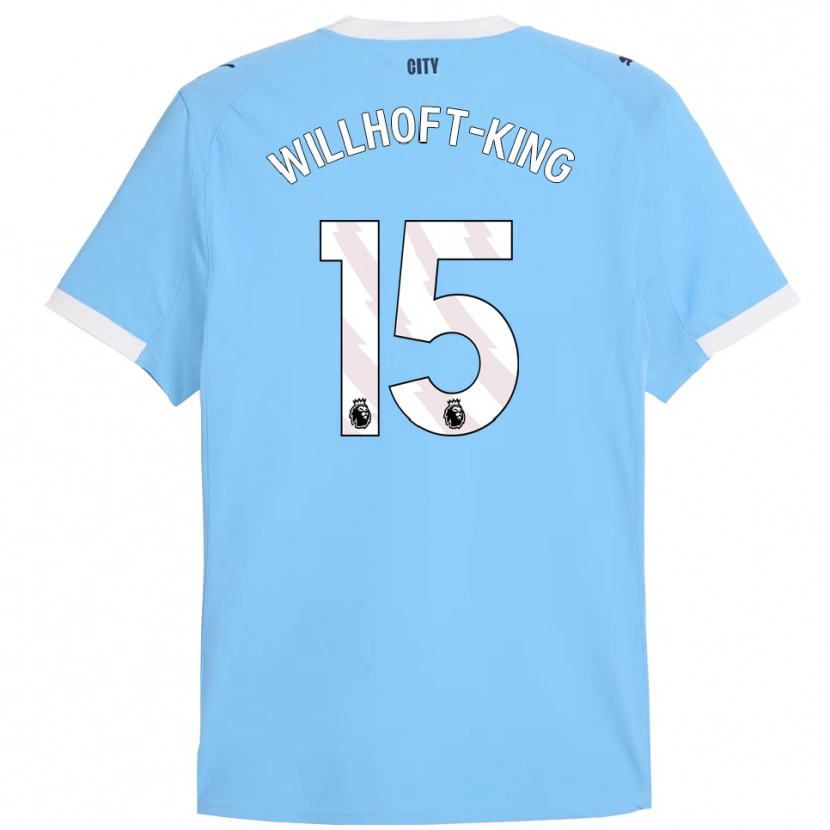 Danxen Uomo Maglia Han Willhoft-King #15 Azzurro Bianco Kit Gara Home 2025/26 Maglietta