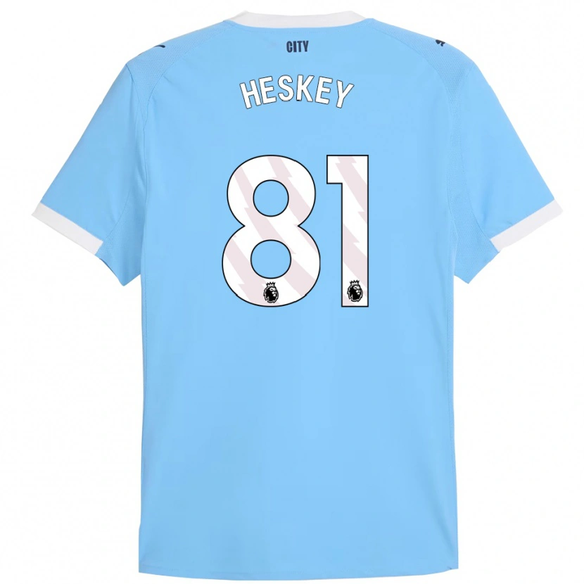 Danxen Uomo Maglia Jaden Heskey #81 Azzurro Bianco Kit Gara Home 2025/26 Maglietta