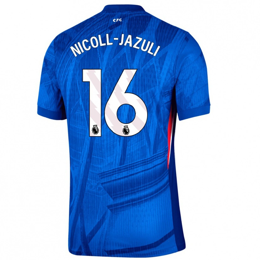 Danxen Uomo Maglia Mahdi Nicoll-Jazuli #16 Blu Bianco Kit Gara Home 2025/26 Maglietta