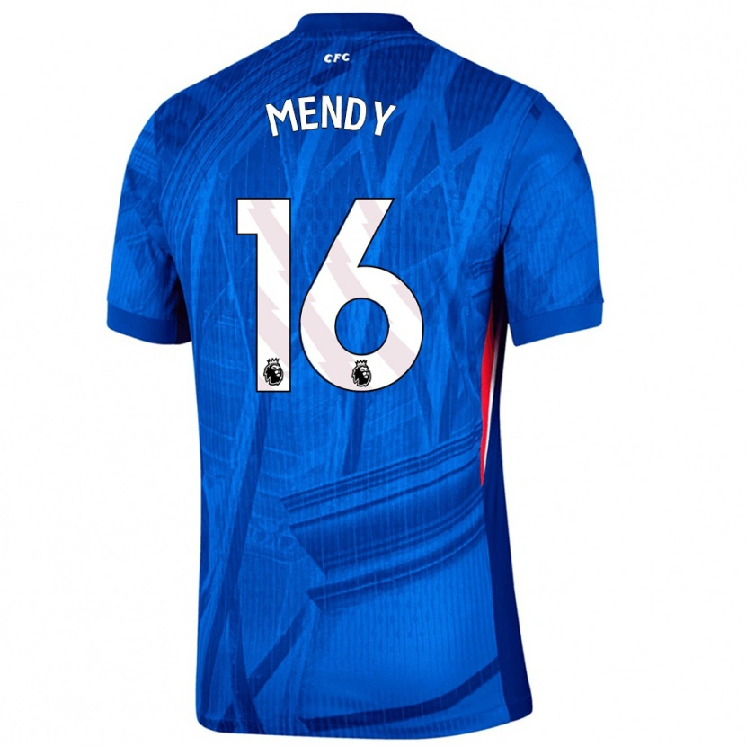 Danxen Uomo Maglia Edouard Mendy #16 Blu Bianco Kit Gara Home 2025/26 Maglietta