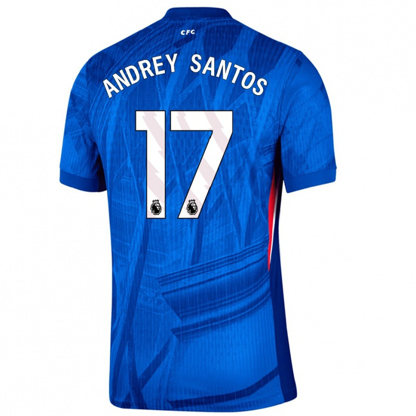 Danxen Uomo Maglia Andrey Santos #17 Blu Bianco Kit Gara Home 2025/26 Maglietta