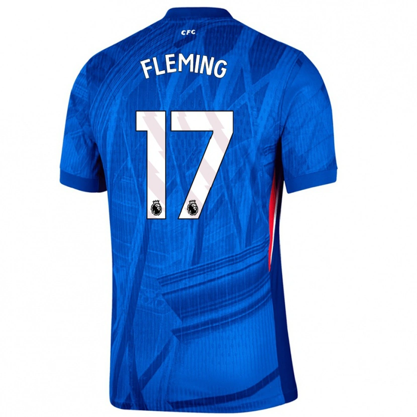 Danxen Uomo Maglia Jessie Fleming #17 Blu Bianco Kit Gara Home 2025/26 Maglietta