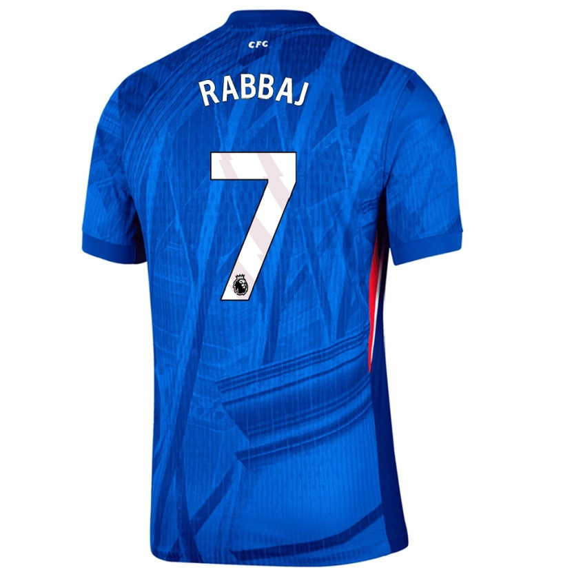 Danxen Uomo Maglia Ibrahim Rabbaj #7 Blu Bianco Kit Gara Home 2025/26 Maglietta