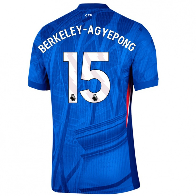 Danxen Uomo Maglia Jeremiah Berkeley-Agyepong #15 Blu Bianco Kit Gara Home 2025/26 Maglietta